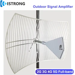 2G 3G 4G 5G Directional Antenna Mobile Phone Signal Amplifier Outdoor Bipolarized Parabolic Grid Antenna 32dBi Long Range Boost