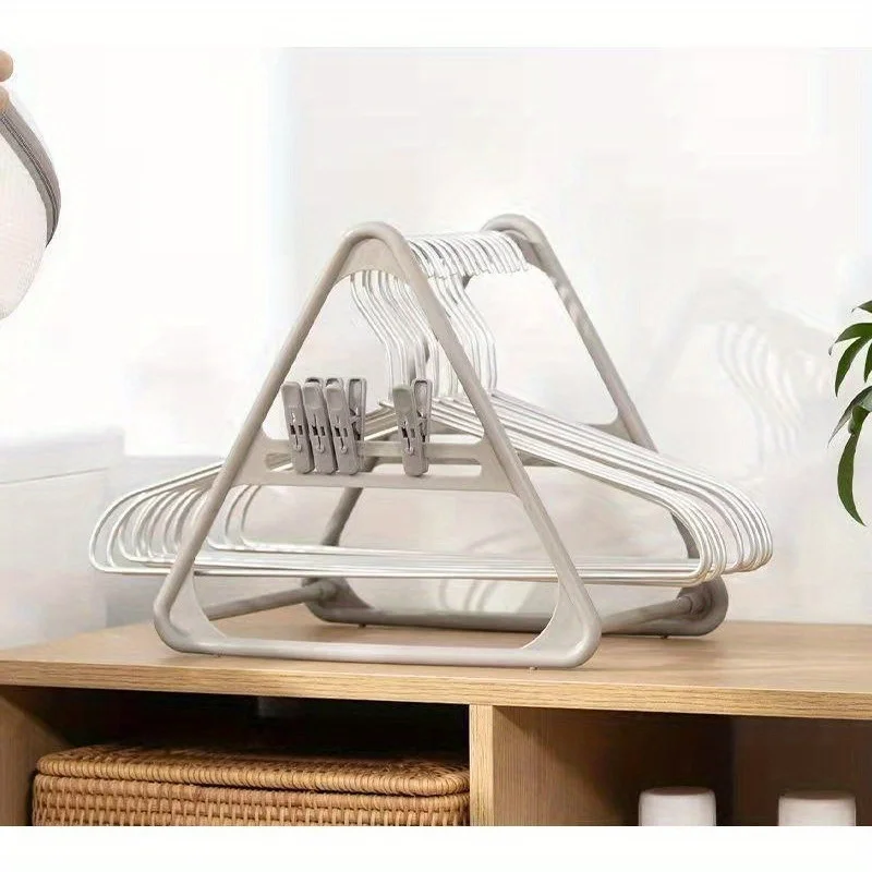 Clothes Hanger Rack Organizer Abrasion Resistant Dual Purpose Large Capacity Clothes Rack Organizer