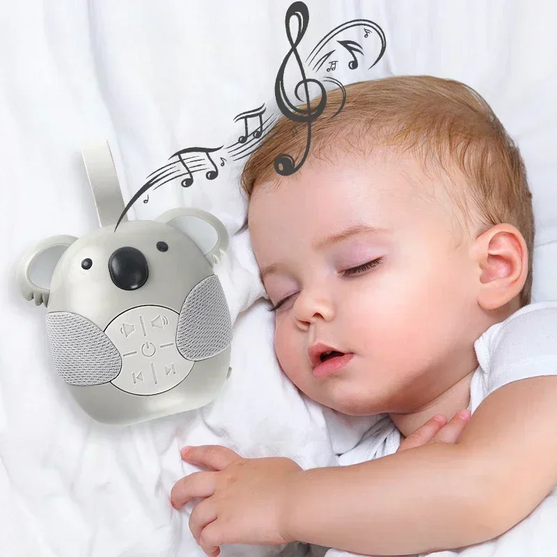 Portable Koala Sleep Sound Toddler White Noise Machine Soothing Music Player Sleep Monitor Home for Baby Room Stroller