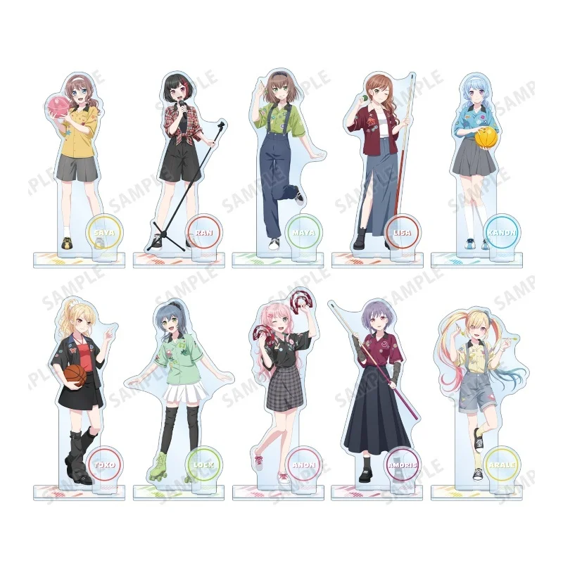 15cm Anime BanG Dream! Acrylic figure stand Kanon Sāya Ran Maya Lisa Imai Cosplay Prop Decor Cartoons keychain Toys Gifts