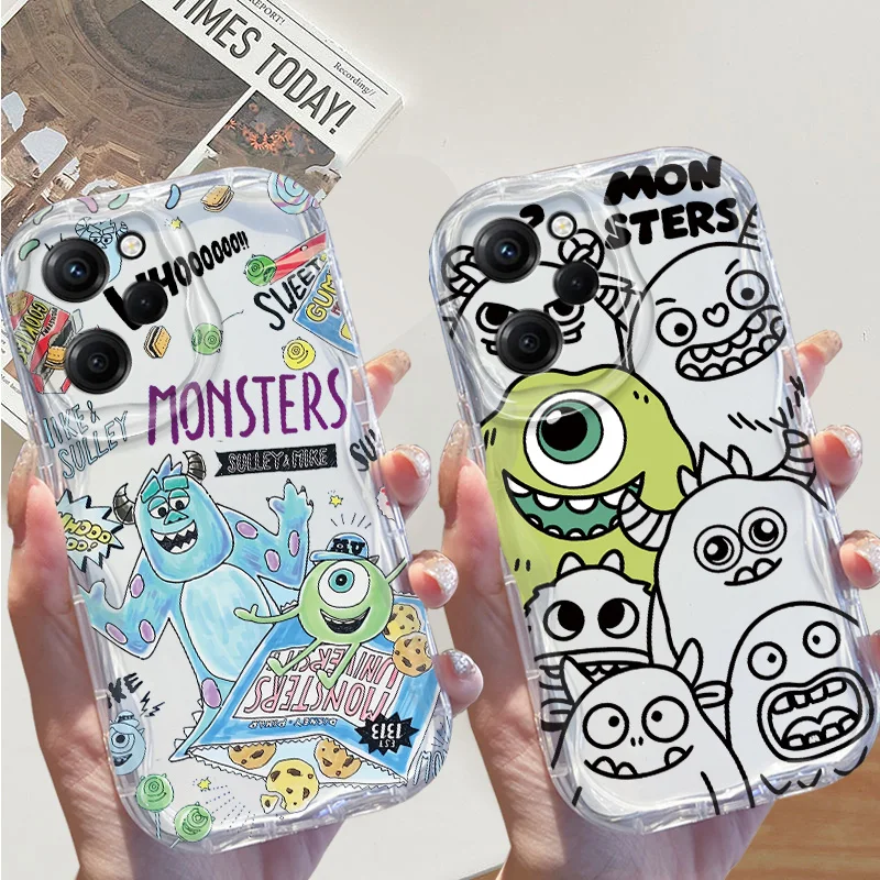 Disney Monsters, Inc Cream Phone Case For OPPO Find X3 Reno 11 8 7 6 5 4 Pro Lite F Z T A5 9 15S 2018 2020 Funda Soft Shell Capa