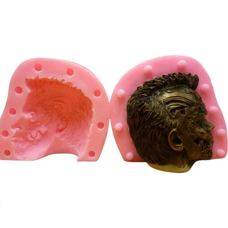Schwarzenegger\'s head portrait silicone mold DIY handmade resin gypsum concrete crystal drop gum aromatherapy candle mold