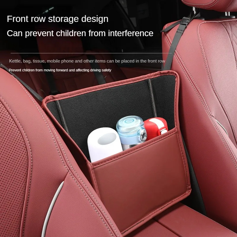 Car Handbag Holder Between Seats Mutifuntional Leather Auto Seat Middle Storage Bag Hanging Tissue Box Phone Cup Map Organizer