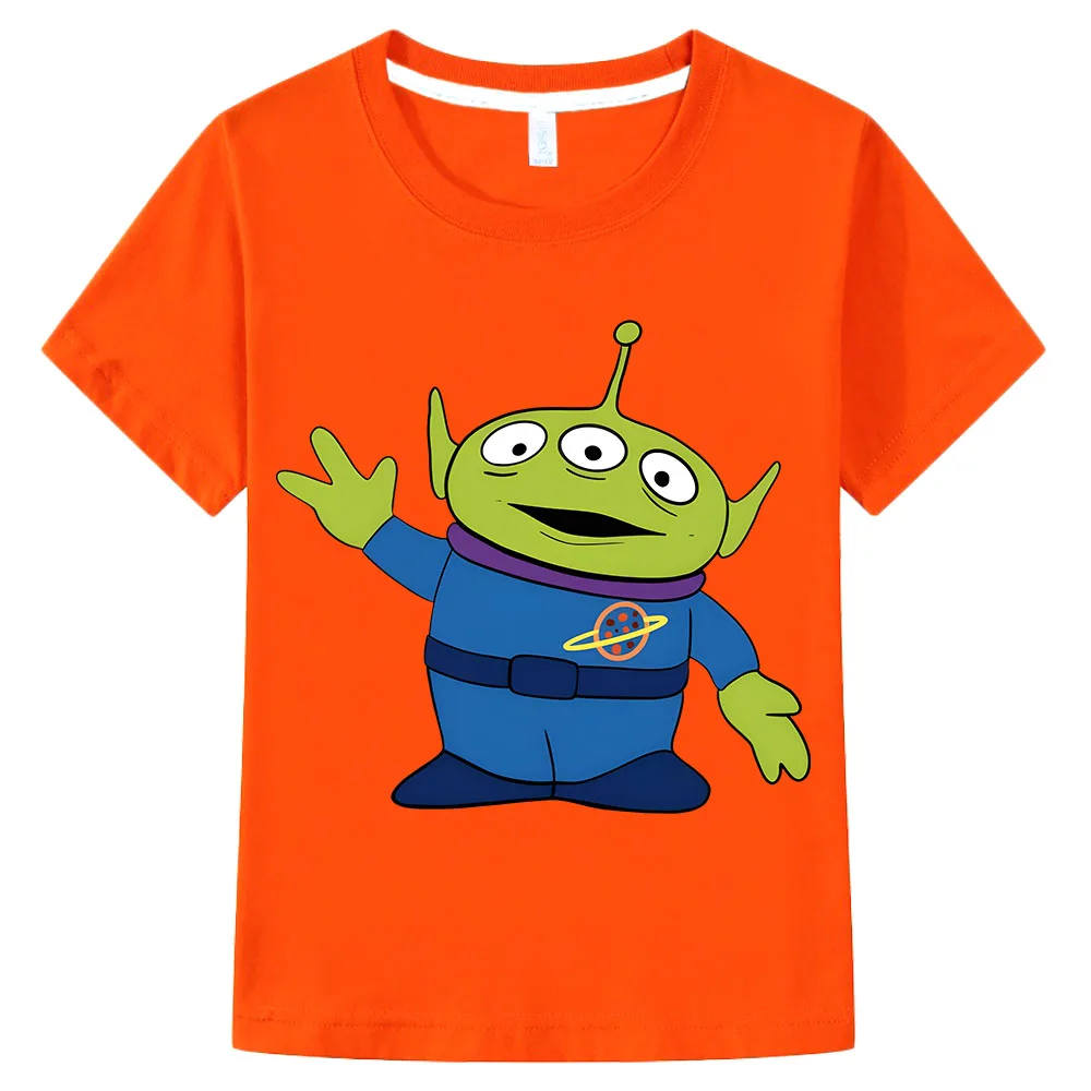 Toy Story Tsum Alien Graphic Kids T-shirt Girls Clothes Boys Cartoon T Shirt Summer Children\'s Clothing Anime Manga Short Sleeve