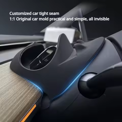 Steering Wheel Front Storage Box for Tesla Model 3 Y 2025 Multifunctional Silicone Phone Holder Glasses Storage Car Accessories