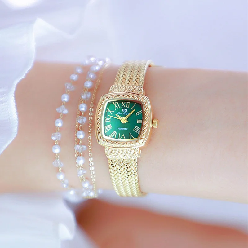 

Watch For Women Fashion Luxury Elegant Wheat Ear Watch Band Temperament Small Green Watch Women Watch Best Gift Reloj Para Mujer