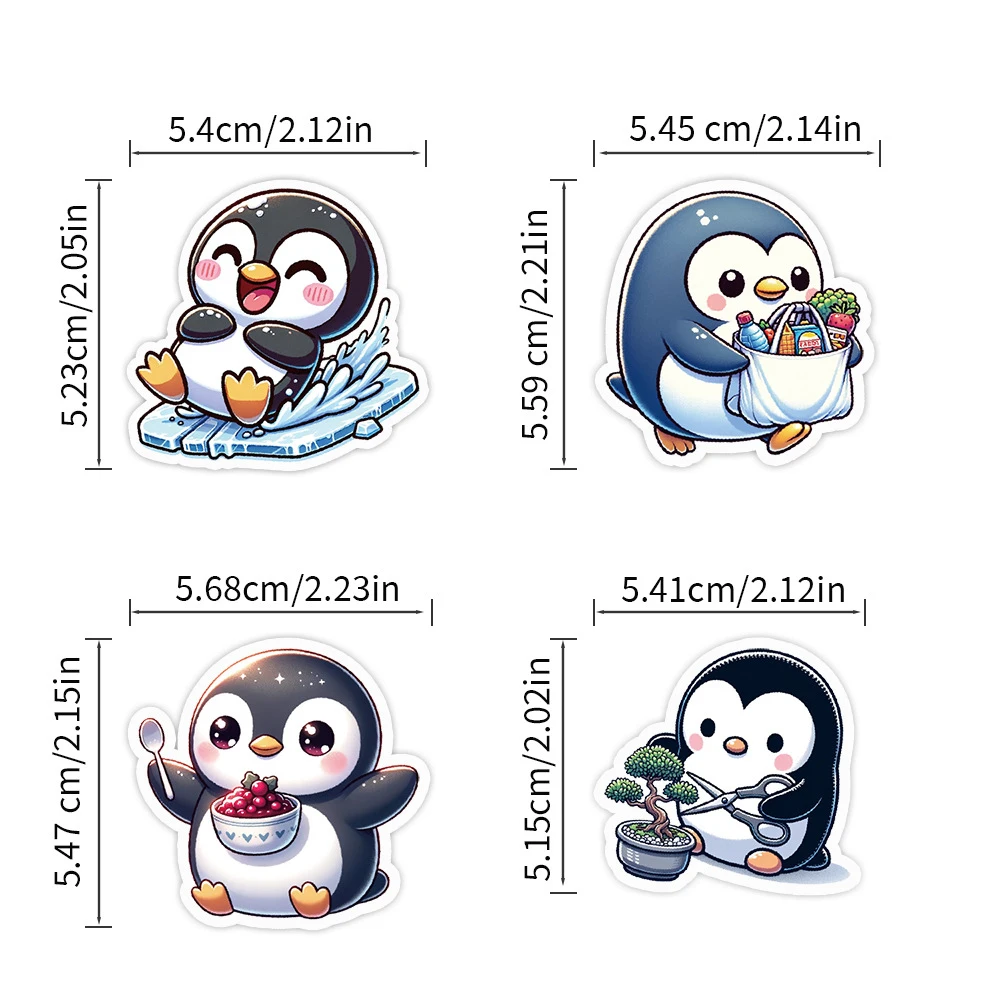 10/30/50PCS Funny Penguin Cute Cartoon Stickers Graffiti DIY Skateboard Notebook Phone Bike Fridge Kawaii Kids Sticker Toys Gift