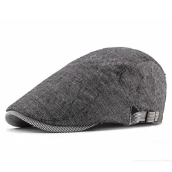 Cappelli da strillone per uomo berretto piatto in cotone regolabile traspirante Irish Cabbie Ivy Driving Hunting Hat