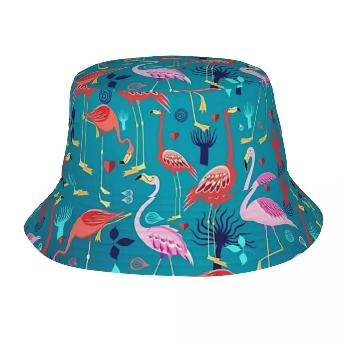 Flamingo Cactus Tropical Ruber Bucket Hat Panama For Man Woman Bob Hats Outdoor Cool Fisherman Hats For Summer Fishing Caps