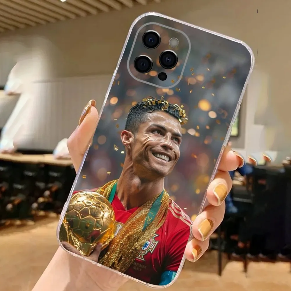 R-Ronaldo Cool CR7 футбольный чехол для телефона для iPhone 16,15,14,13,12,11 Plus, Pro, Max, XR, XS, X, 7,8 SE, мини-прозрачный силиконовый мягкий чехол