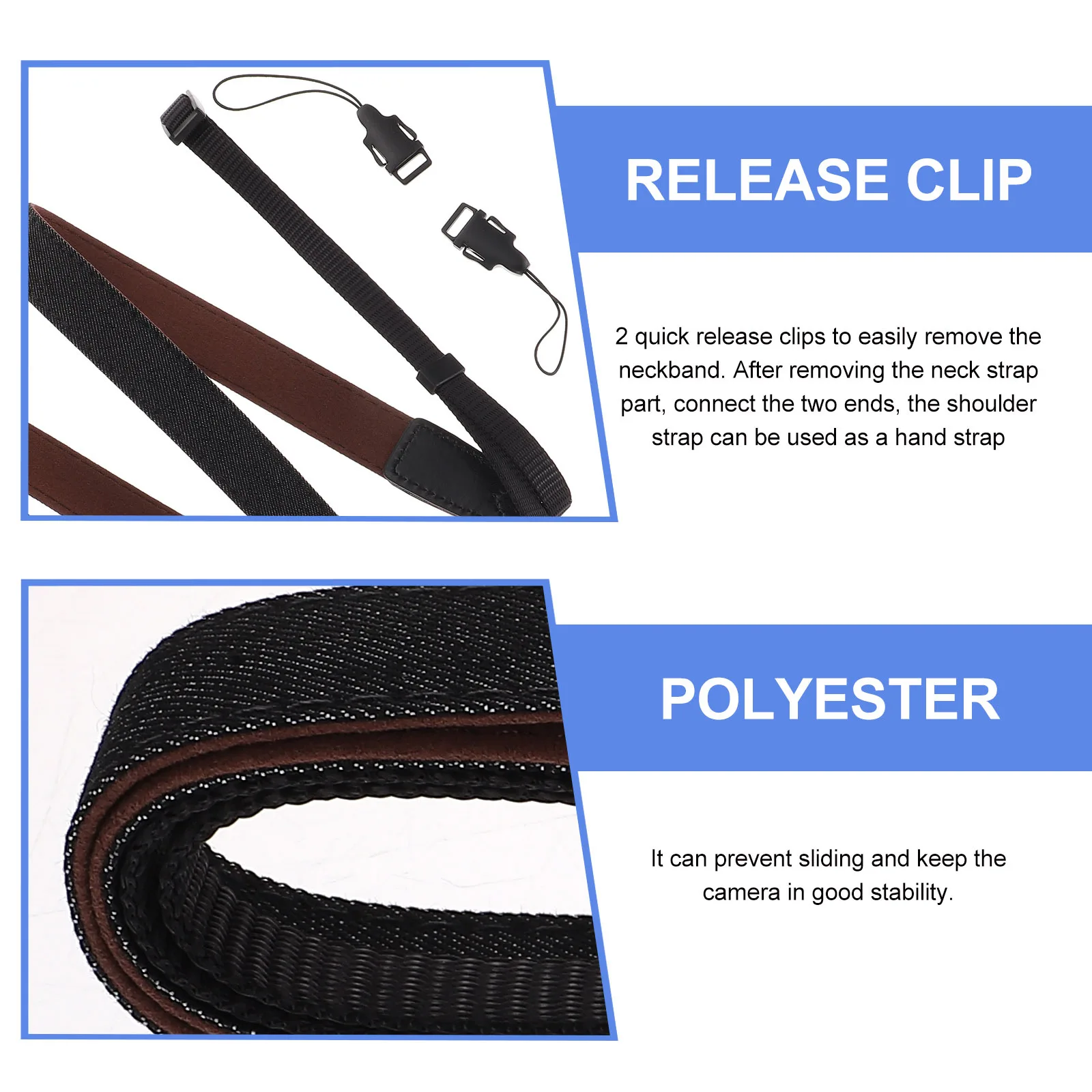 مجموعة واحدة من حزام الكاميرا خفيف الوزن ومضاد للفقدان وتصميم أمان سريع التحرير للسفر وتسلق الجبال وركوب الدراجات ملحقات التصوير الفوتوغرافي #3
