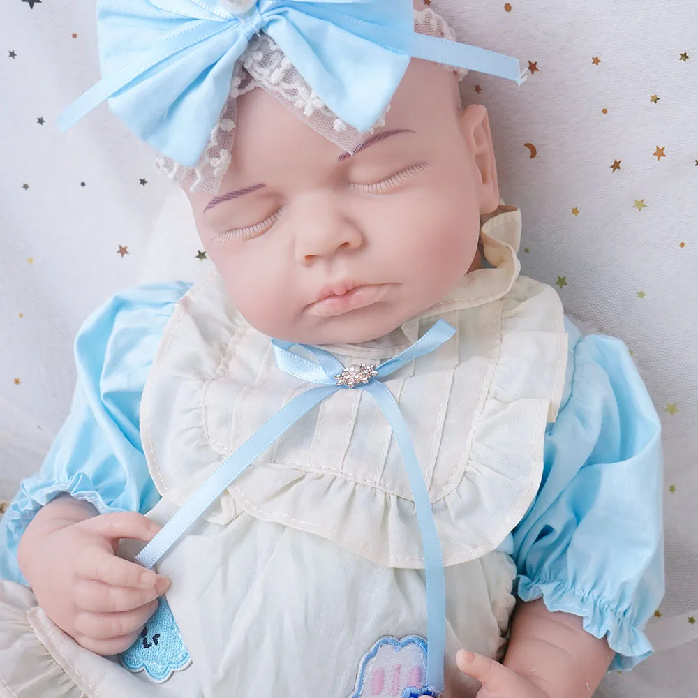 

18.9INCH Big Reborn Full Body Silicone Doll Adorable Smile Newborn Baby Girl