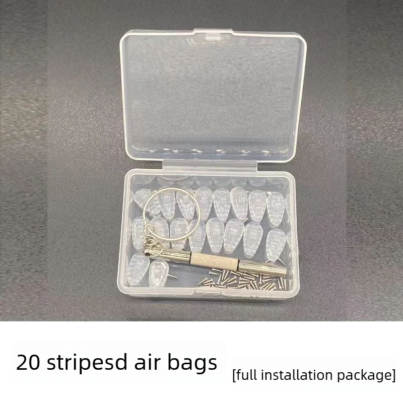 1 Box Silikon-Nasenpad mit Schraubendreher, Brillenhalterung, Anti-Rutsch-Sonnenbrillen-Zubehör, transparente ovale Brillen-Nasenhalterung