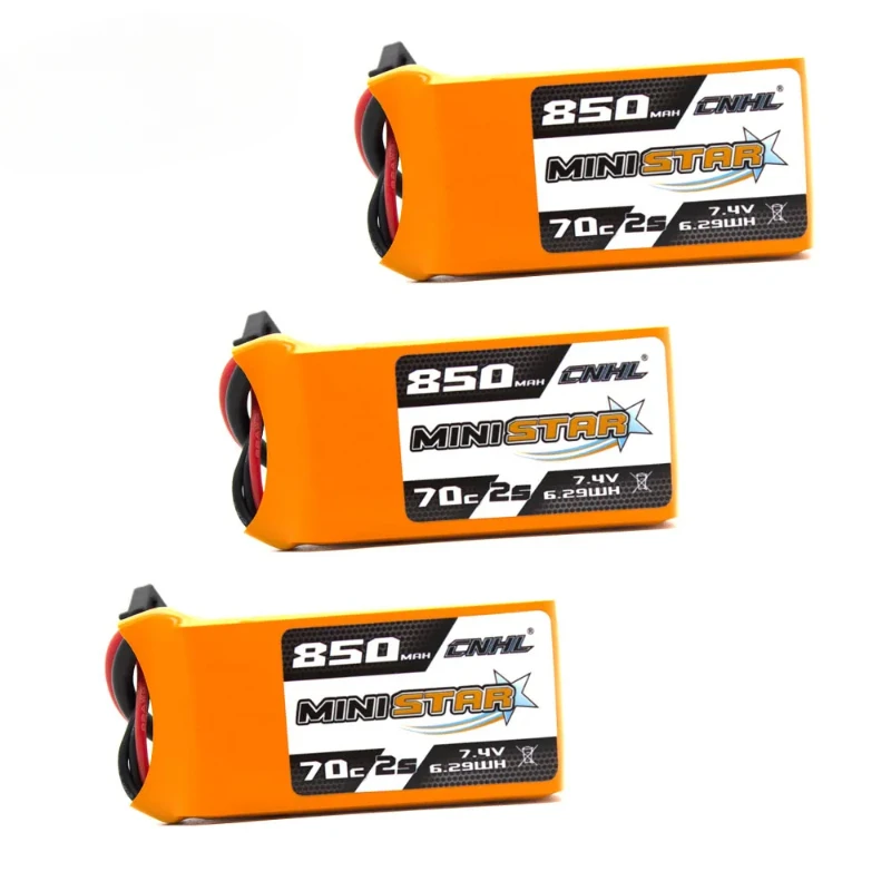 3pcs  Lipo Battery 2S 650mAh 850mAh 7.4V 70C With XT30 For Mini Quadcopter RC FPV Drone  Helicopter Airplane