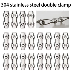 5-10pcs Waterproof Wire Rope Clamps Stainless Steel Double Post Bolt Clip Simple Cable Locks Hardware Fastener M2 M3 M4 M5 M6 M8