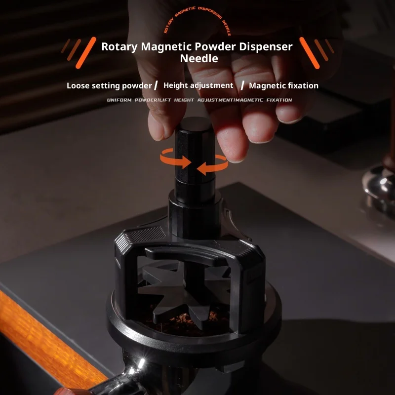 

Роторная игла-распределитель порошка, 51 мм, магнитная игла для тампера для кофе, дисперсер для кофейного порошка, противоскользящая игла для рассыпчатого порошка