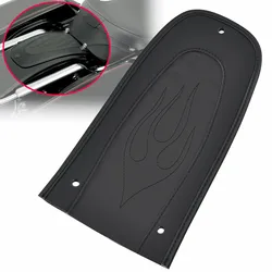 Motorcycle Black Leather Flame Rear Fender Bib Cover Trim For Harley Street CVO Touring Electra Glide Standard FLHT Accessories