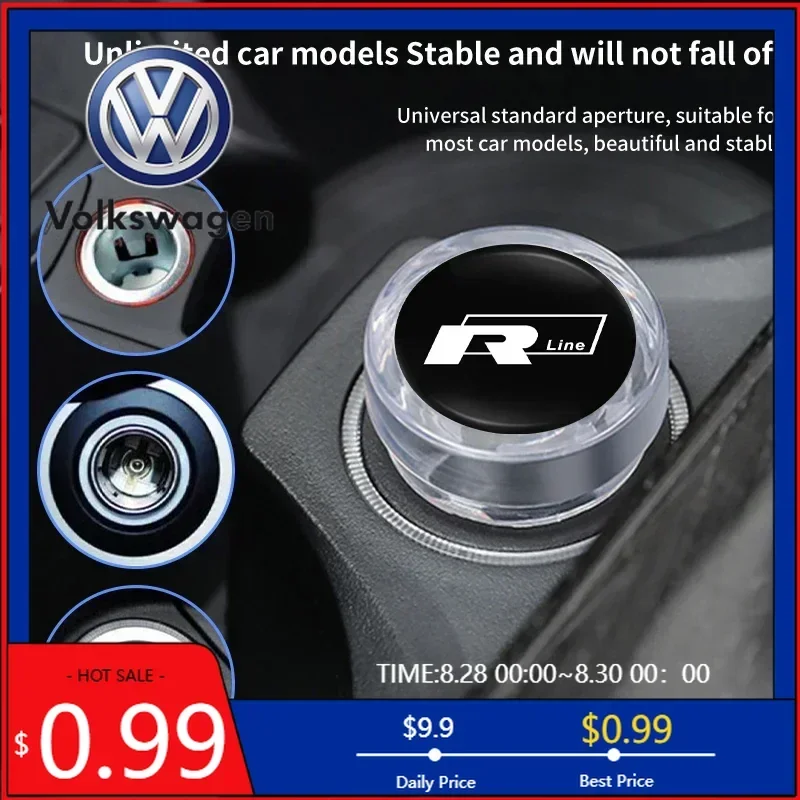

VW 2026 Hot Car Cigarette Lighter Dust Cap Cigar-Lighter Button Protect Case For VW RLine GTI Golf Tiguan Jetta Transporter Pass