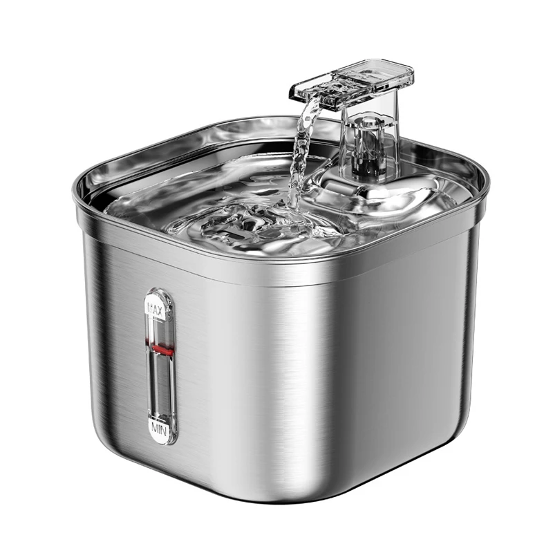 

Cat Water Fountain 2.2L/74oz Automatic Stainless Steel Pet Fountain Dog Water Dispenser