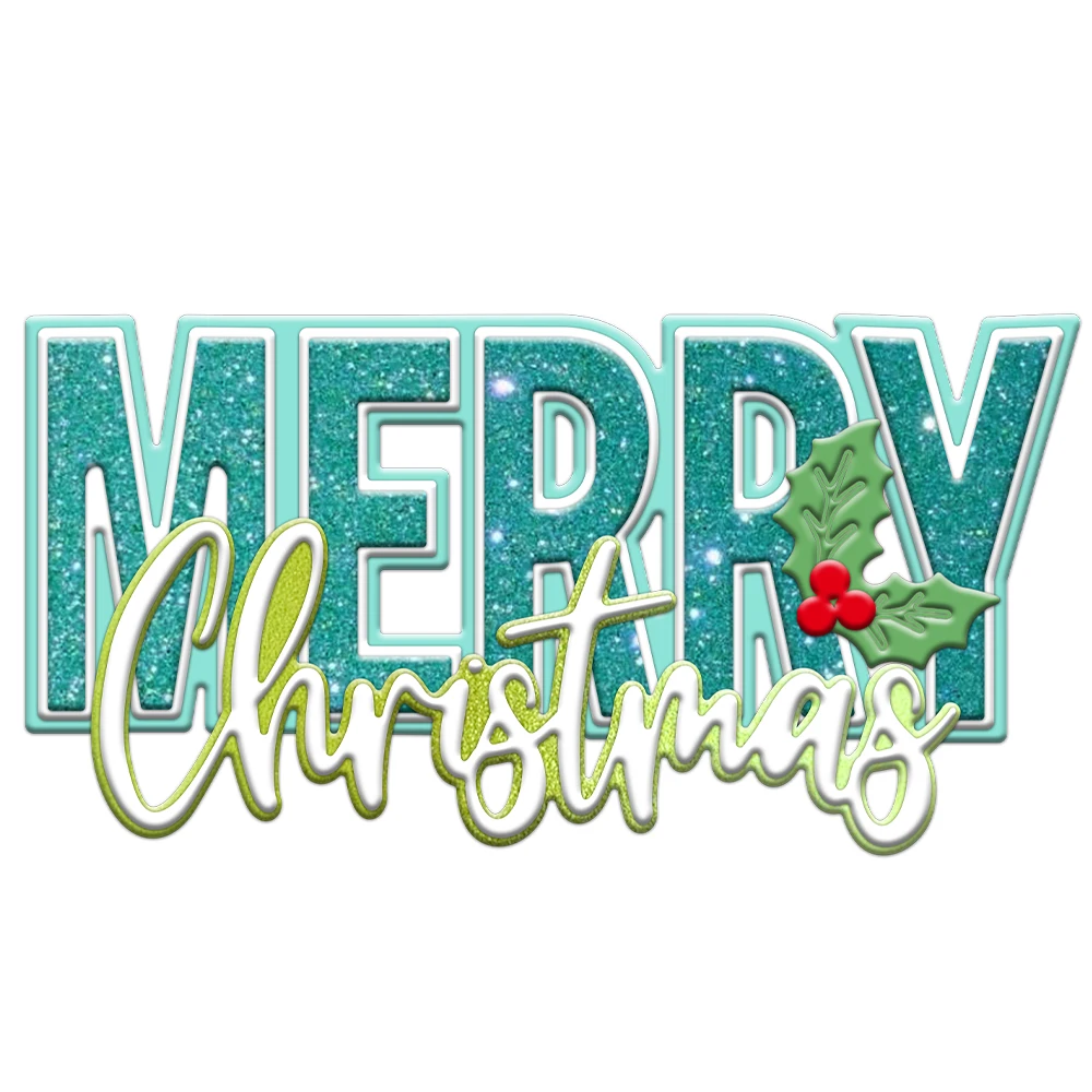 MangoCraft Universal Merry Christmas Cutting Dies DIY Scrapbooking Supplies Metal Dies Knife Mold For Card Making Albums Decor