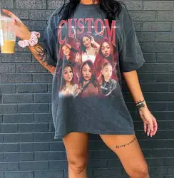 Custom Rap Tee, Custom Photo - Vintage Graphic 90s Tshirt, Custom Photo long sleeves