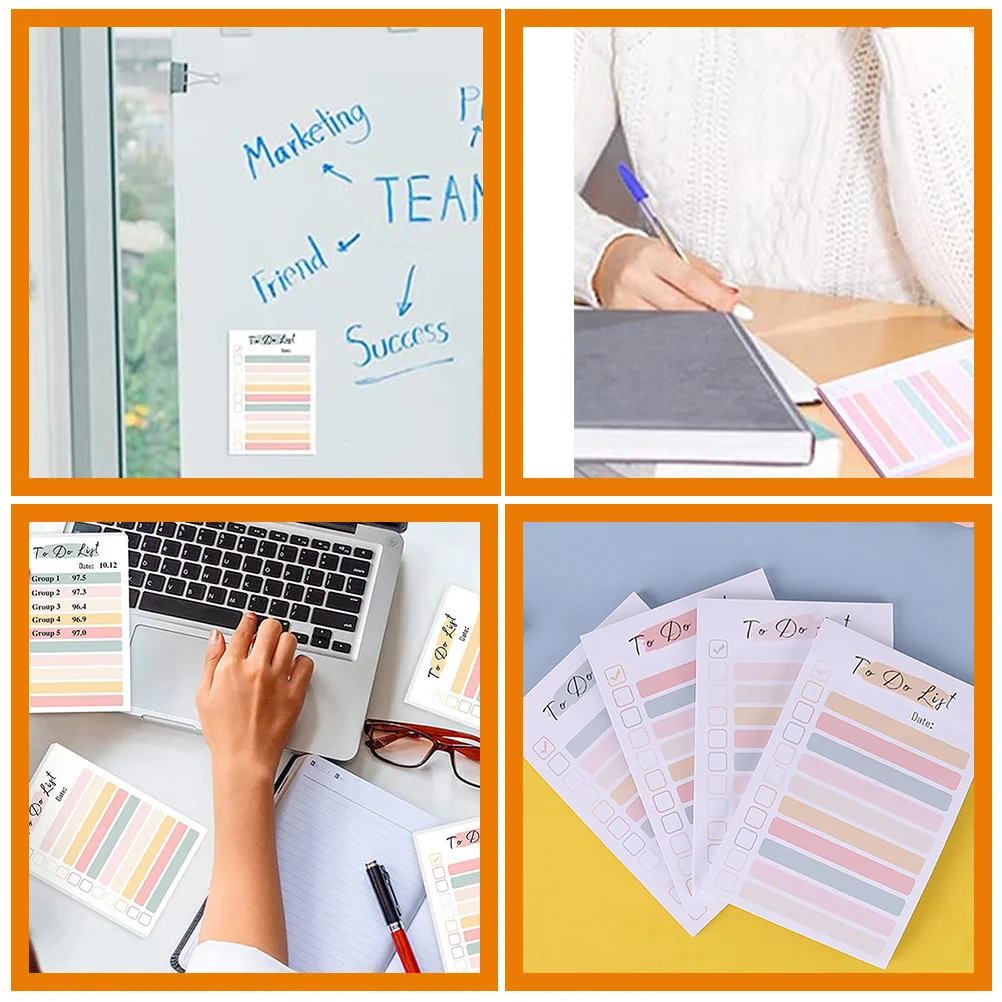 6 كتب ملونة لطيفة لوحات مذكرة لمكتب المدرسة المنزل المحمولة المسيل للدموع ذاتية اللصق ملاحظة ملصقات للقيام بقائمة #3