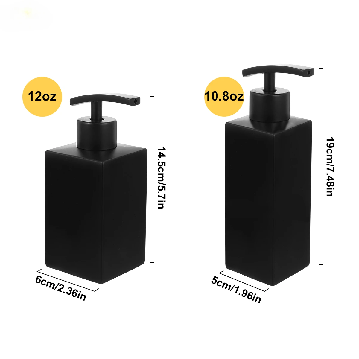 Dispenser di sapone liquido in acciaio inossidabile 304 nero opaco Dispenser di sapone liquido di design quadrato per bagno