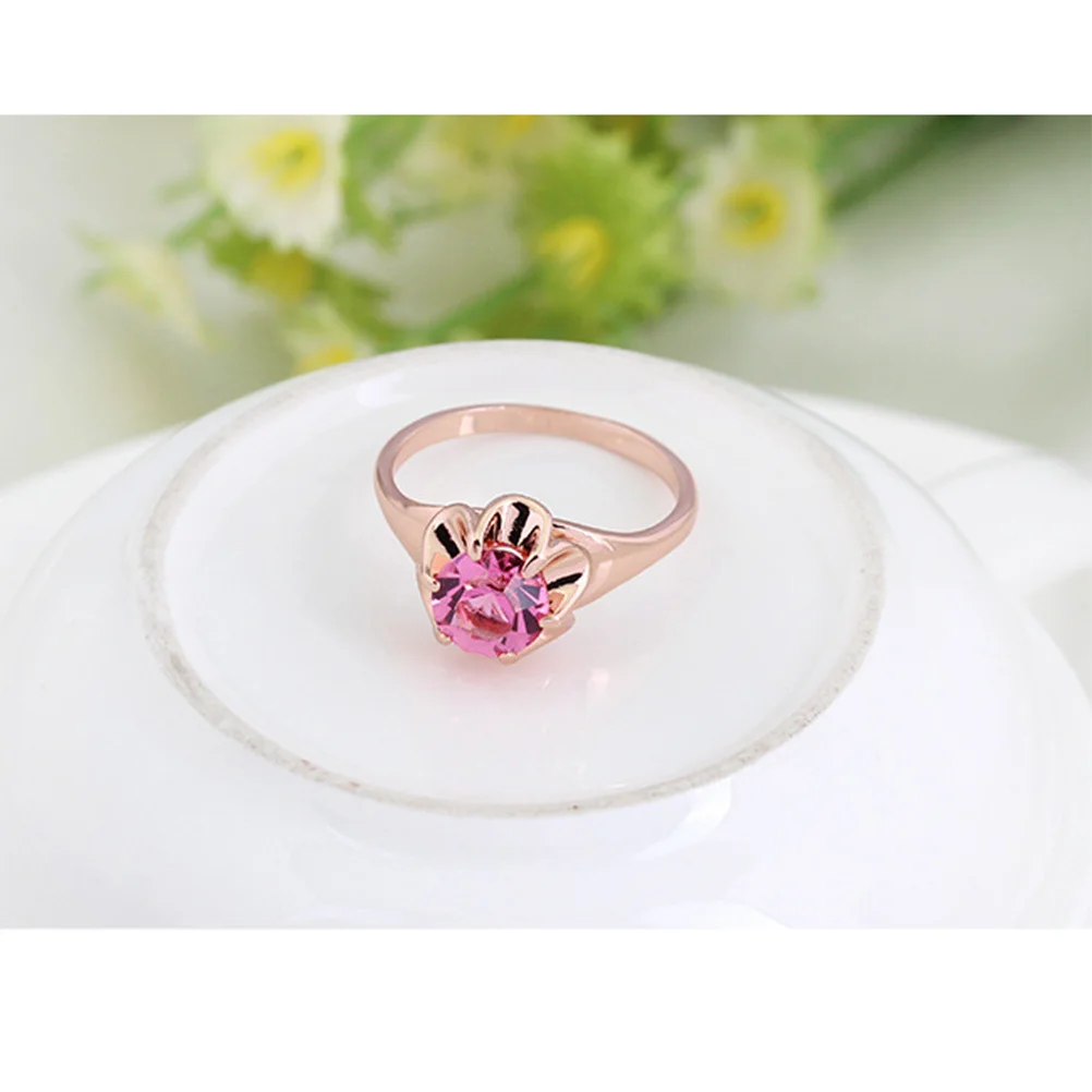 

Bridal Jewelry Set Colorful Zircon Diamond Necklace Earrings Ring Durable Alloy Birthday Gift Party Accessory Women Earrings
