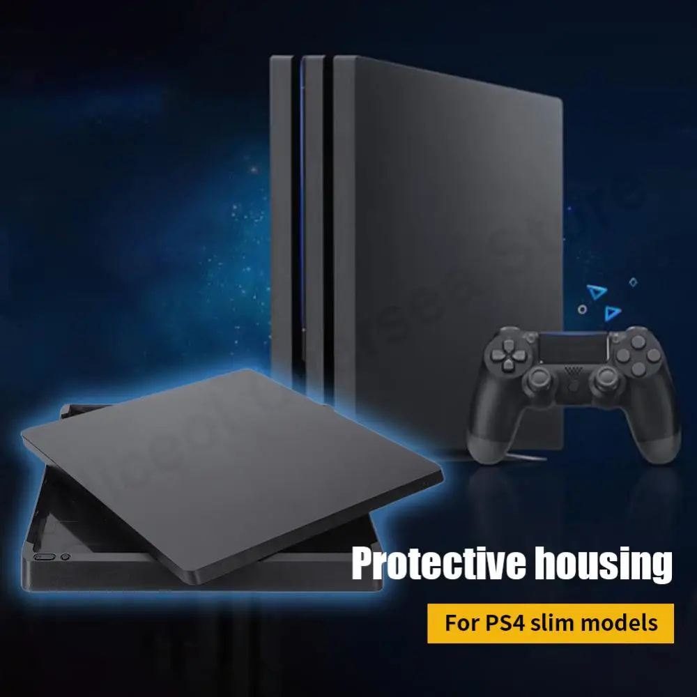 البلاستيك أسفل الإسكان شل أسود أسود استبدال الغطاء السفلي العلوي الإسكان الحال بالنسبة PS4 1000/1100/PS41200/PS4 سليم/PS4 برو