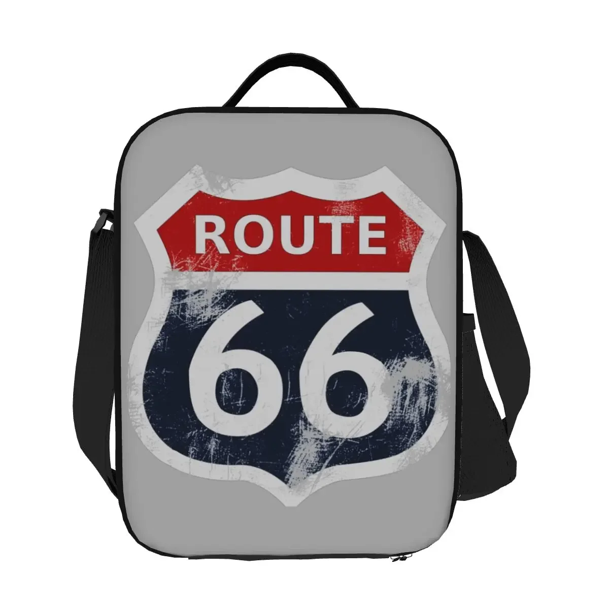 Route 66 California Sign USA Insulated Lunch Tote Bag for Women Resuable Cooler Thermal Food Lunch Box Work School Travel