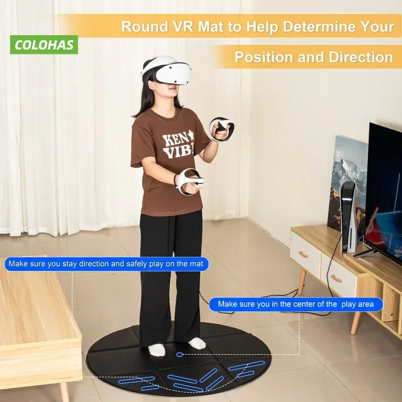 For Meta Quest 3 VR Glasses Sports Floor Mat Anti slip and Anti drop Protection Simulated Space Accessories Game Carpet Games