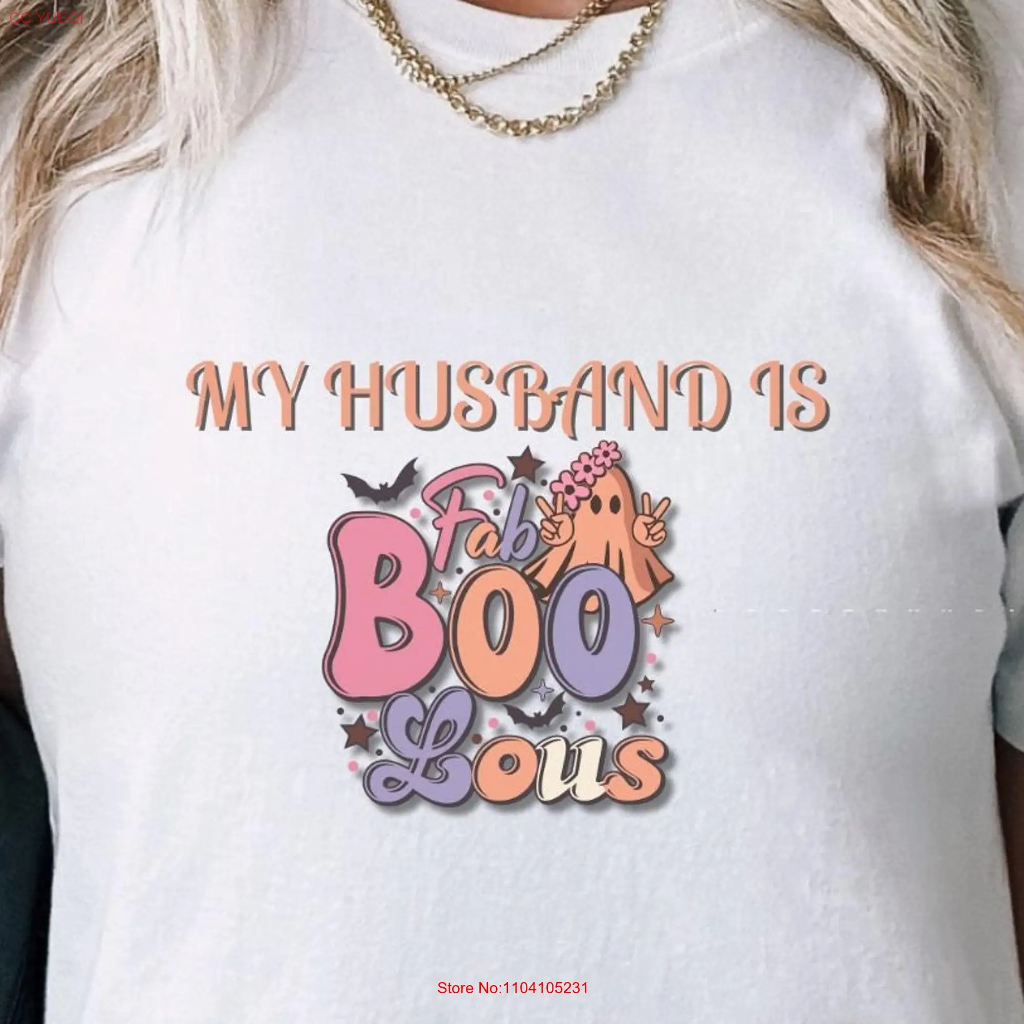 My Husband is Faboolous Wife Halloween T Shirt Love Trendy Best Ever long or short sleeves