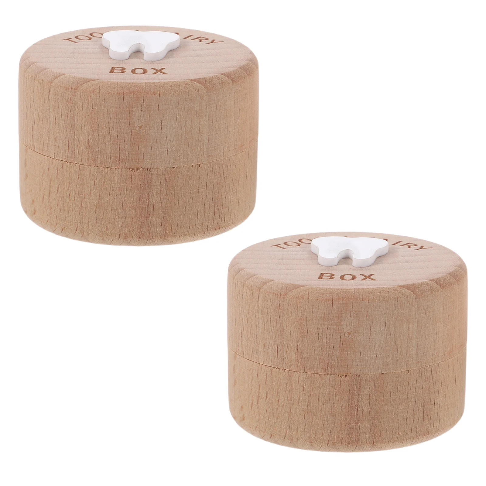 

2 шт. деревянная коробка на память для зубов, детский зубной фея, сундук, 2x2x1,4 дюйма, органайзер для хранения молочных зубов, детский держатель для потерянных зубов