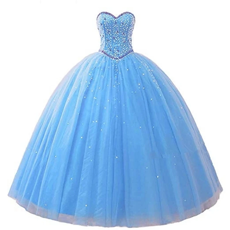 

Bealegantom Sweetheart Quinceanera Dresses Ball Gown Beaded Sequin Lace Up Sweet 16 Prom Party Gown Robes De Soiree B2024-47