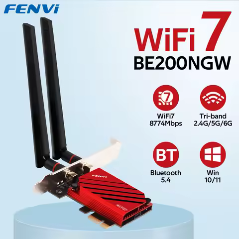 fenvi WiFi 7 FV-BE8800 BE200 Pcie Wireless Adapter Bluetooth 5.4 Tri-band 2.4G/5G/6GHz Network Wifi7 Card 802.11be For PC