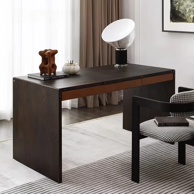Minimalist Executive Office Desk Aesthetic Modern Nordic Wooden Office Desk Design Standing Mesas Escritorio Home Furniture