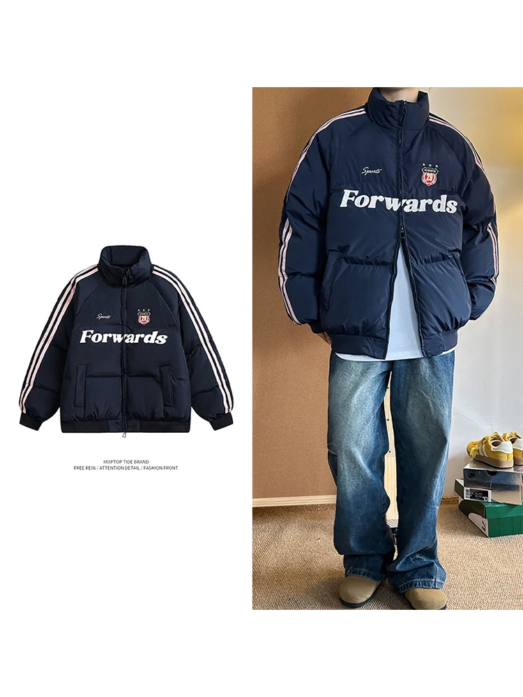 

Mr. WH Американская цветная блузка в стиле ретро, хлопковая куртка, повседневная свободная мужская зимняя модная брендовая верхняя одежда для пар, теплая Thiened