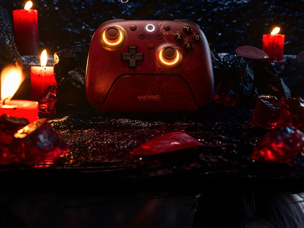 وحدة تحكم لاسلكية 8BitDo Ultimate 2 WUCHANG، وحدة تحكم TMR مع قاعدة شحن للكمبيوتر الشخصي، Windows 10,11، Android