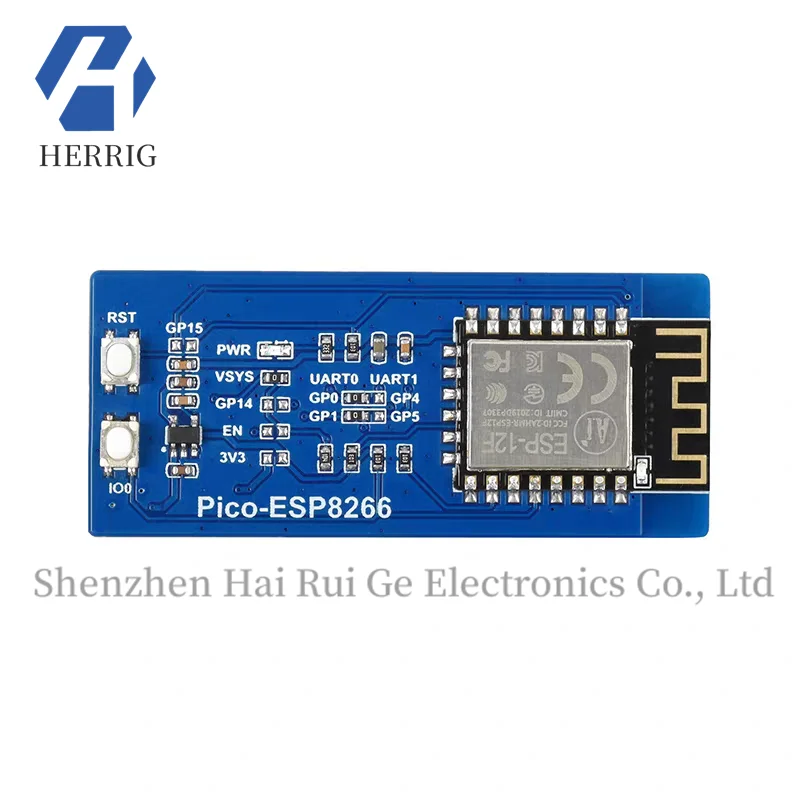 

Micro Snow Raspberry Pi Pico ESP8266 WiFi Expansion Board UART Supports TCP/UDP Onboard Antenna