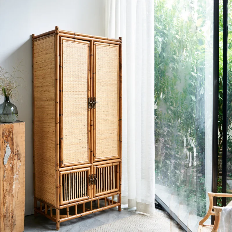 

Japanese-style homestay rattan wardrobe modern simple home bedroom storage creativity