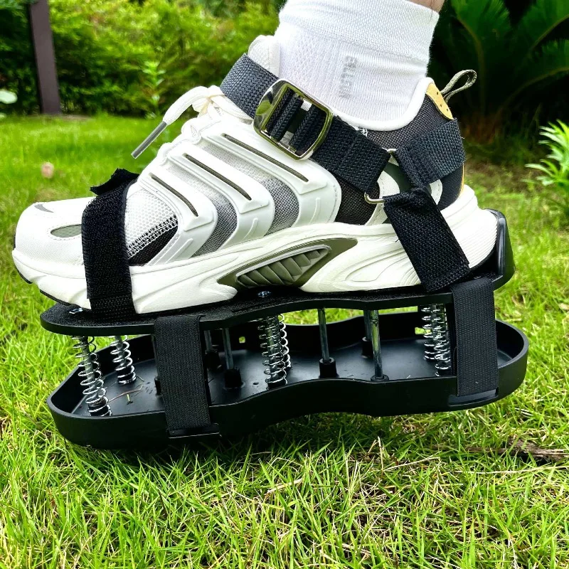 Lawn Aerator Shoes, Garden Soil Spiking Sandals, Grass Plugging Footwear with Steel Spikes, Yard Aerating Sole for Healthy Lawn