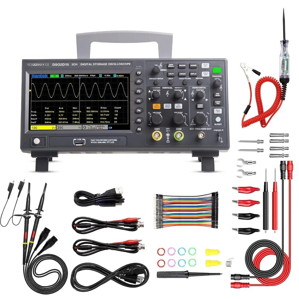 DSO2D15 Digital Storage Oscilloscope 150MHz 1GSa/s 8M Memory 2 Channel with    Generator