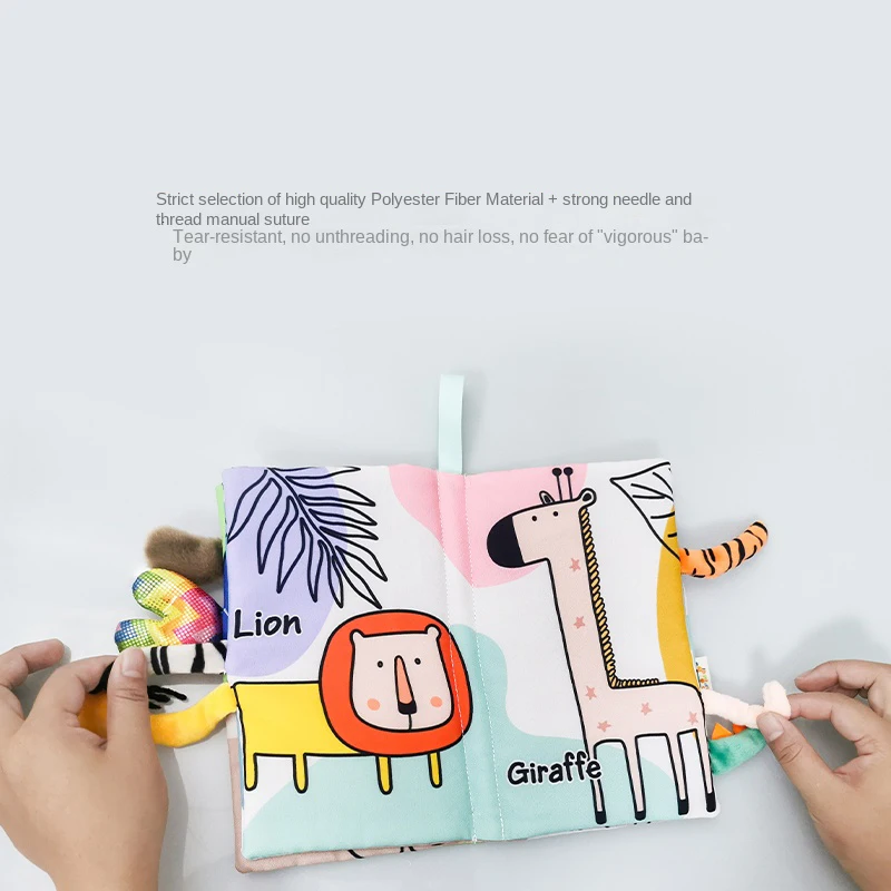 หนังสือผ้าสำหรับการศึกษาปฐมวัยของเด็กทารกหนังสือหางสามมิติสามารถกัดหนังสือสอนเด็กของเล่นเพื่อการศึกษา