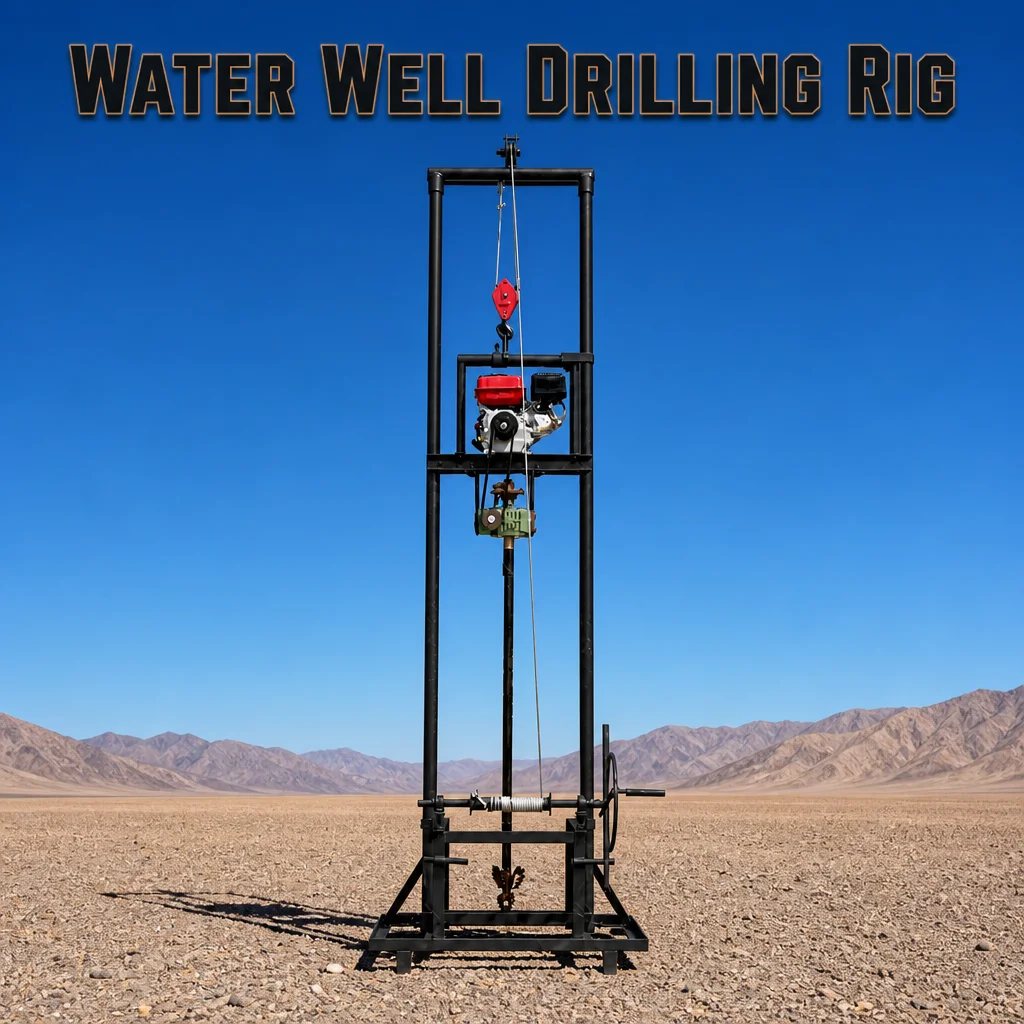 Customized Water Well Drilling Machine 80m Deep Dual Power Petrol and Diesel Mini for Agricultural Irrigation Drilling Rig