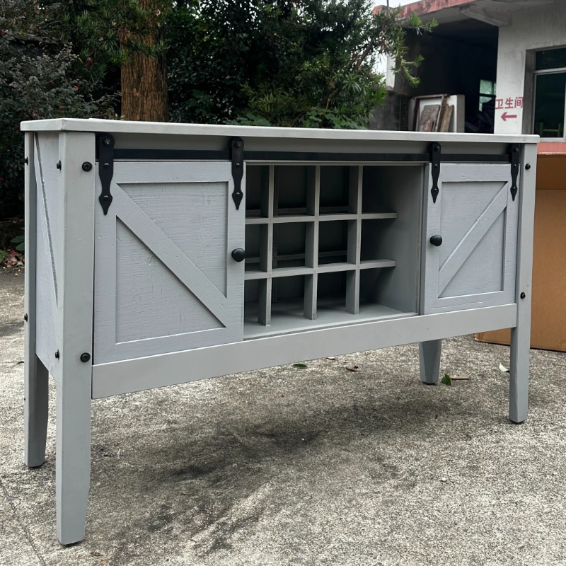 

Solid wood retro furniture wine cabinet dining side cabinet entrance cabinet