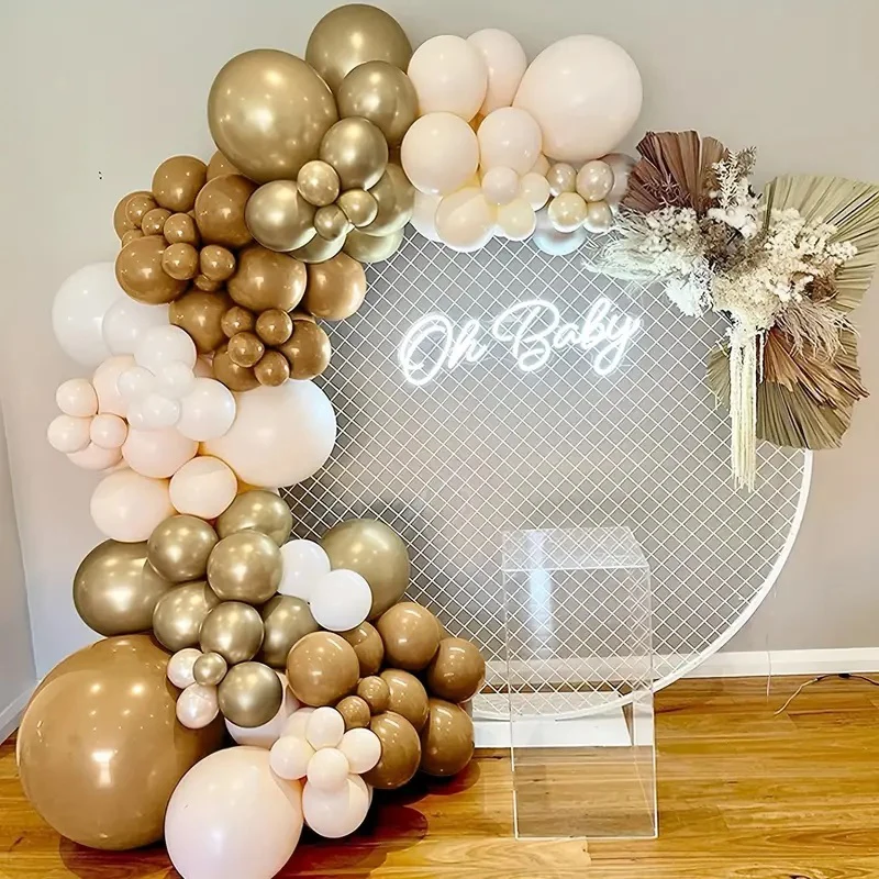 Apricot Coffee Brown Balloon Garland Arch Kit 150Pcs Wedding Birthday Party Festivals Decor Outdoor Decoration Latex Balloon