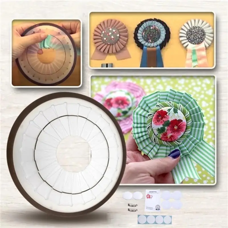 900B Ribbon Flower Making Tool Badge Button Ornament Rose Maker Patchwork Accessory