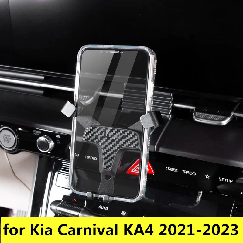 

Держатель для телефона Kia Sedona Grand Carnival KA4 2021 2022 2023, магнитный зажим для GPS, поддержка беспроводной быстрой зарядки, аксессуары для iPhone