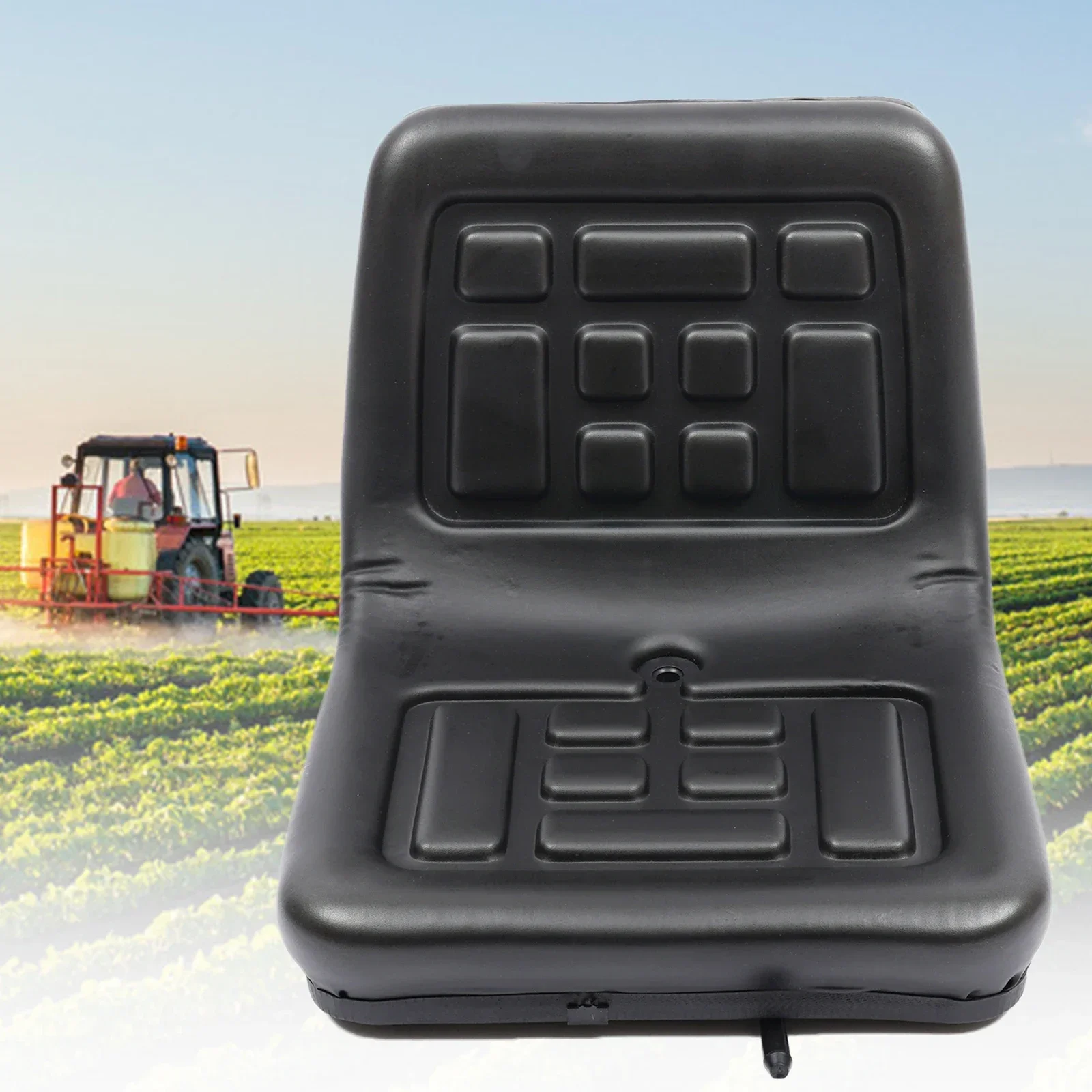 Asiento de Tractor Universal para carretilla elevadora, Material PU impermeable, ajustable horizontalmente, 36x35x30 cm