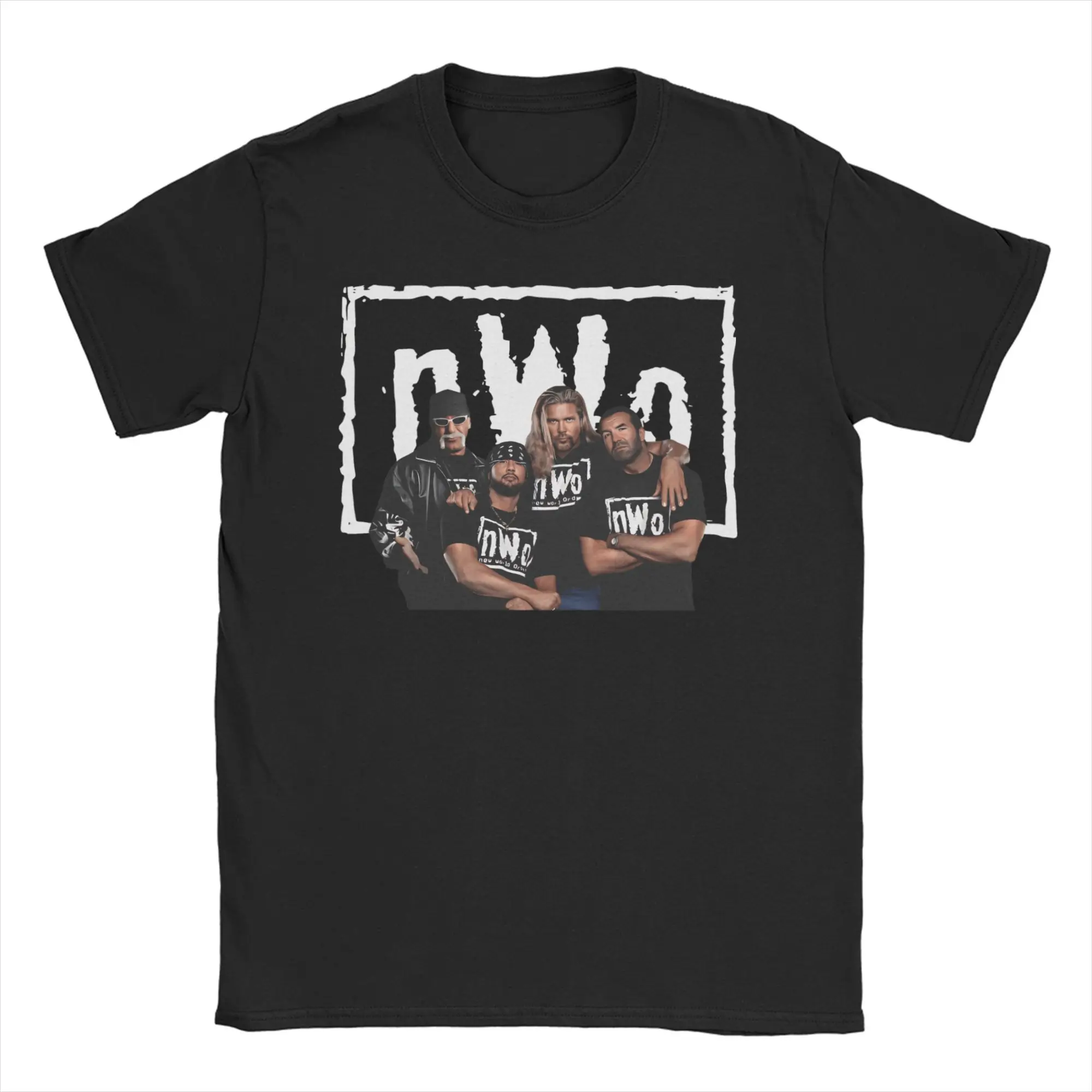 

Vintage NWO New World Order Wrestling T-Shirts Men Women O Neck 100% Cotton T Shirts Short Sleeve Tees Plus Size Tops